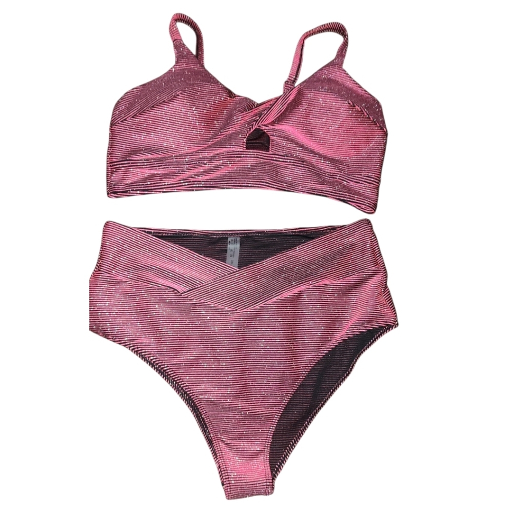 Pink and Black Bikini Set Size 3XL - Picture 2 of 5
